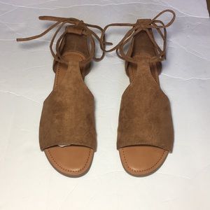 Brown lace up sandal size 9